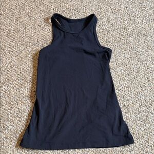 Black Lululemon Align Hip Length Racerback Tank Top.